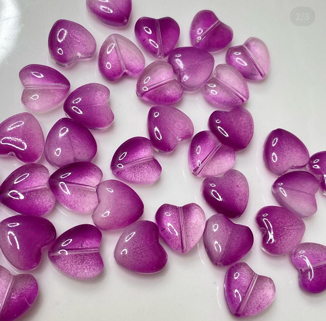 GB 1048 - purple heart glass bead - per piece