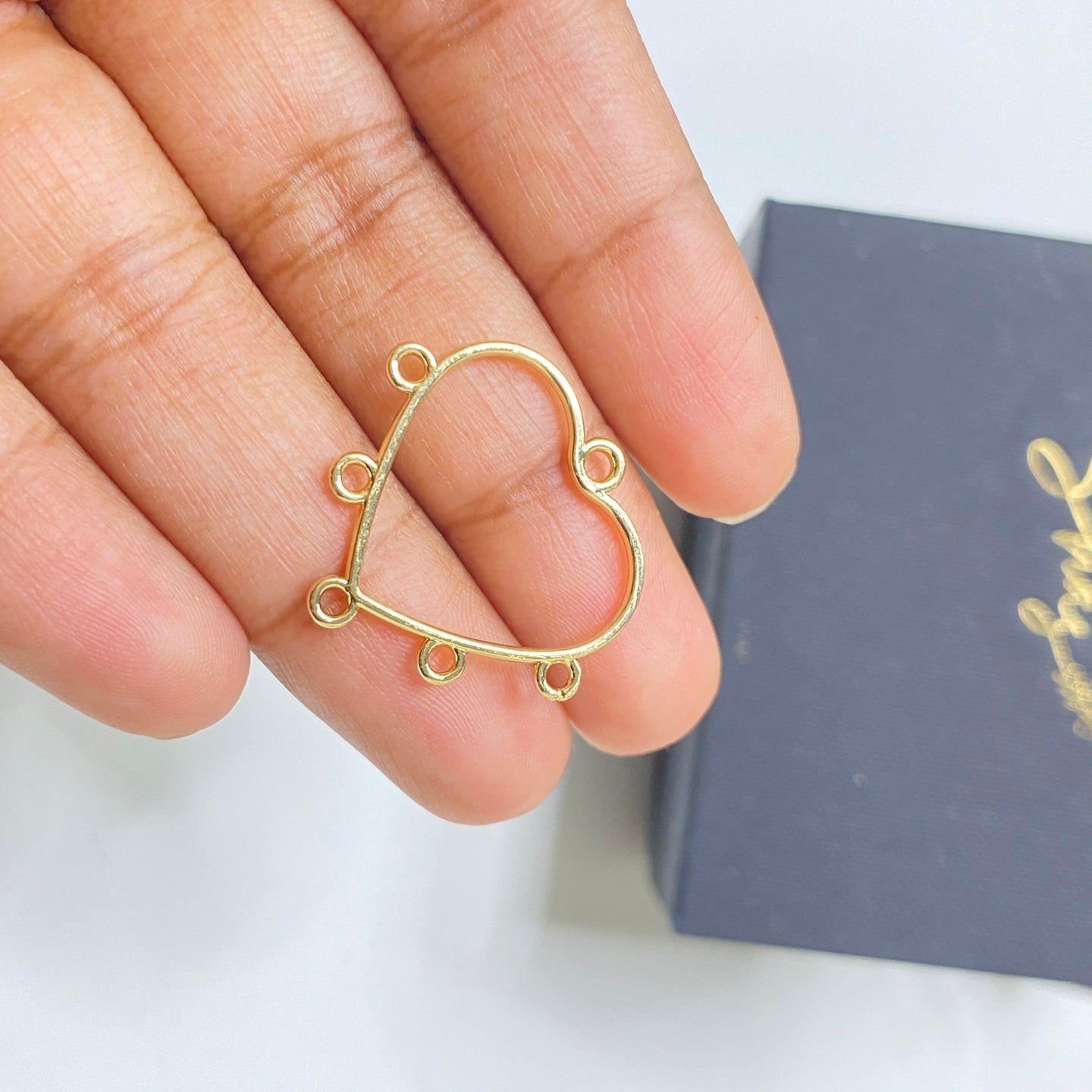 GP672 Heart gold plated bezel - anti tarnish