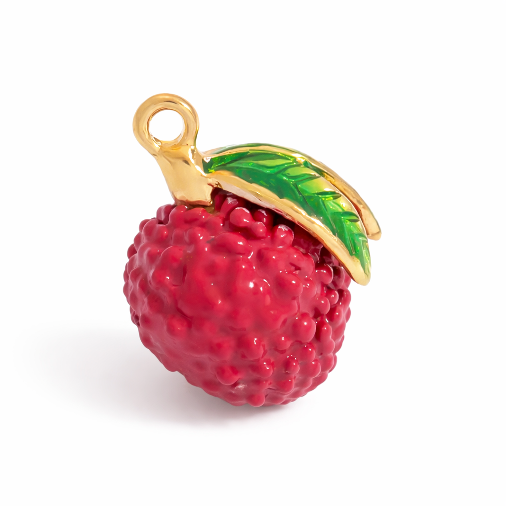 SS 1388 Litchi 3D Enamel Charm - 316 SS PVD ( 1 pc ) Premium Collectible | Anti tarnish