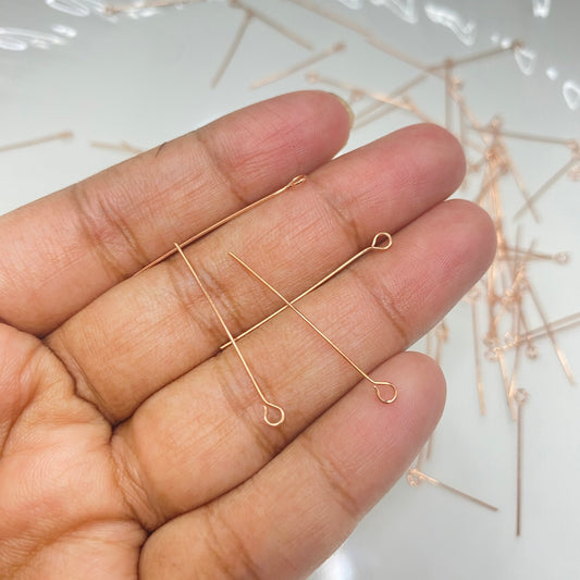 Rose gold plated eye pin ( 1 pc ) anti tarnish