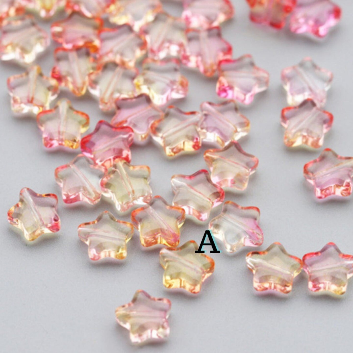 BBB 105 (E) Dual tone red star bead (1PC)