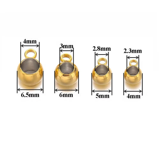 SS 2354 spacer bead with charm loop 18k gold plated Stainless steel ( 1 pc ) Anti tarnish