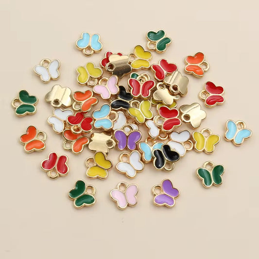 EC 2205 Mini butterfly enamel charm ( 1 pc )