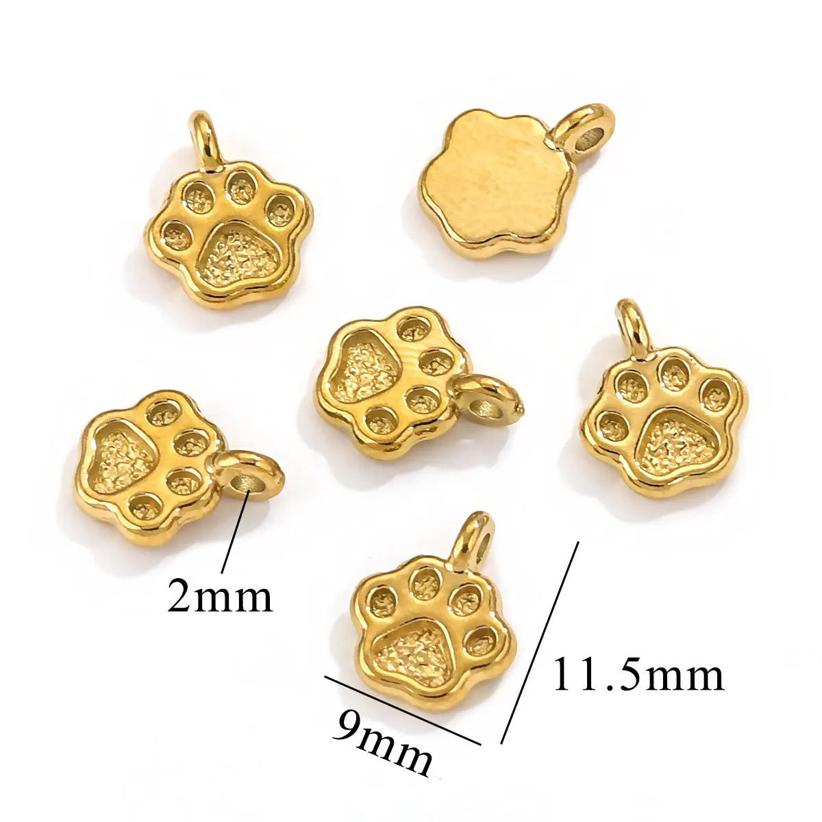 SS 1874 paw  Stainless steel charm( 1 pc ) Anti tarnish