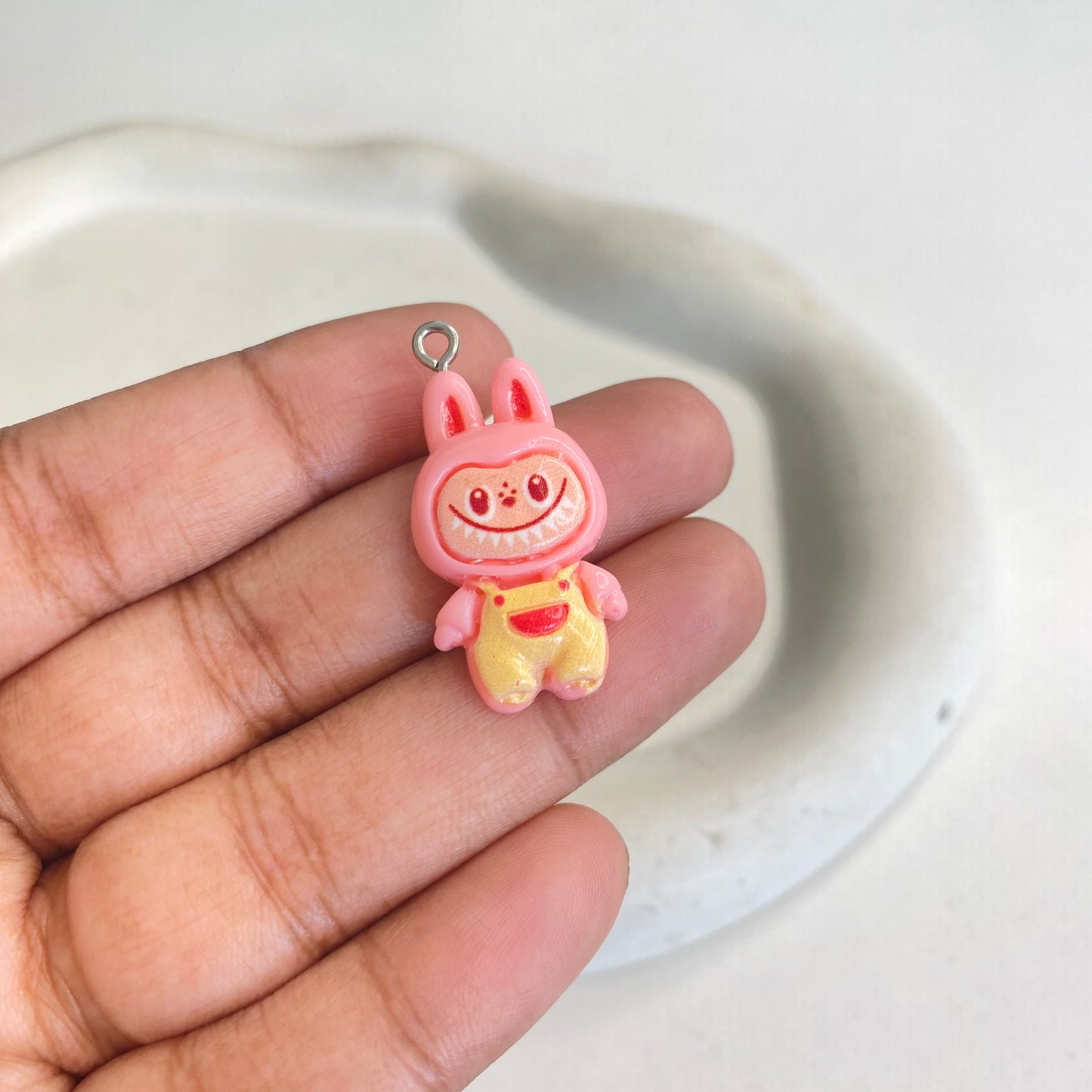 BBB 288 (c) Labubu Cartoon Resin charm ( 1 pc ) with Hook ( 30:15 mm )