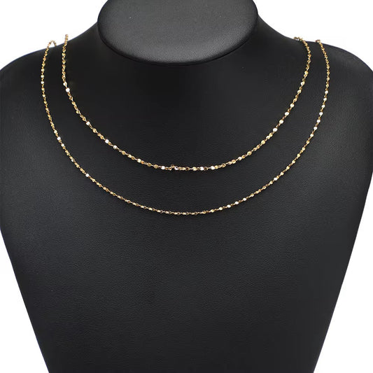 CN 395 Star Flower Chain Silver PVD plated 316 stainless steel chain ( 1 feet ) Anti tarnish (1 mm)