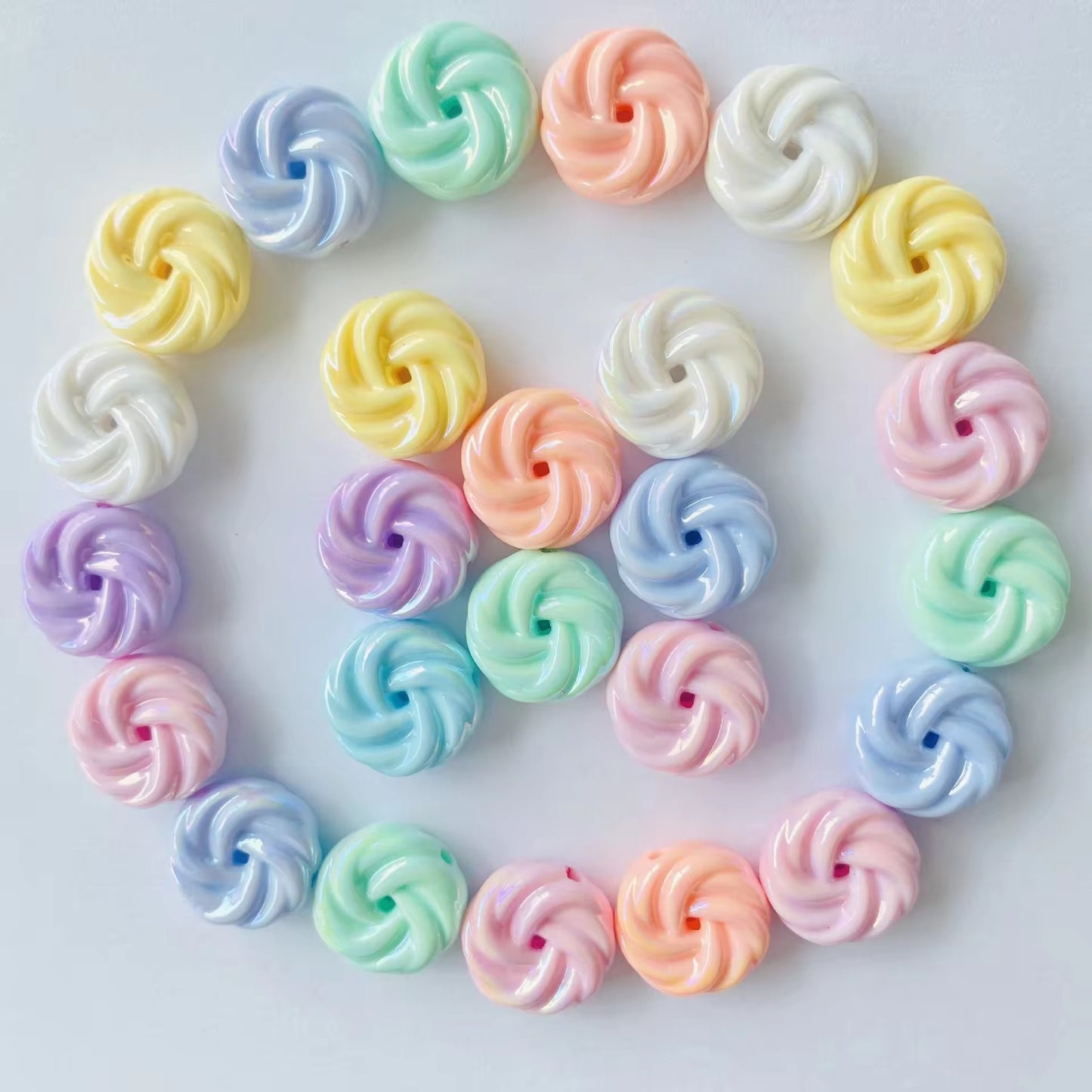 BBB 304 (f) Light Blue Holographic Shiny Bead ( 1 pc ) UV Plated Acrylic ( 18 mm )