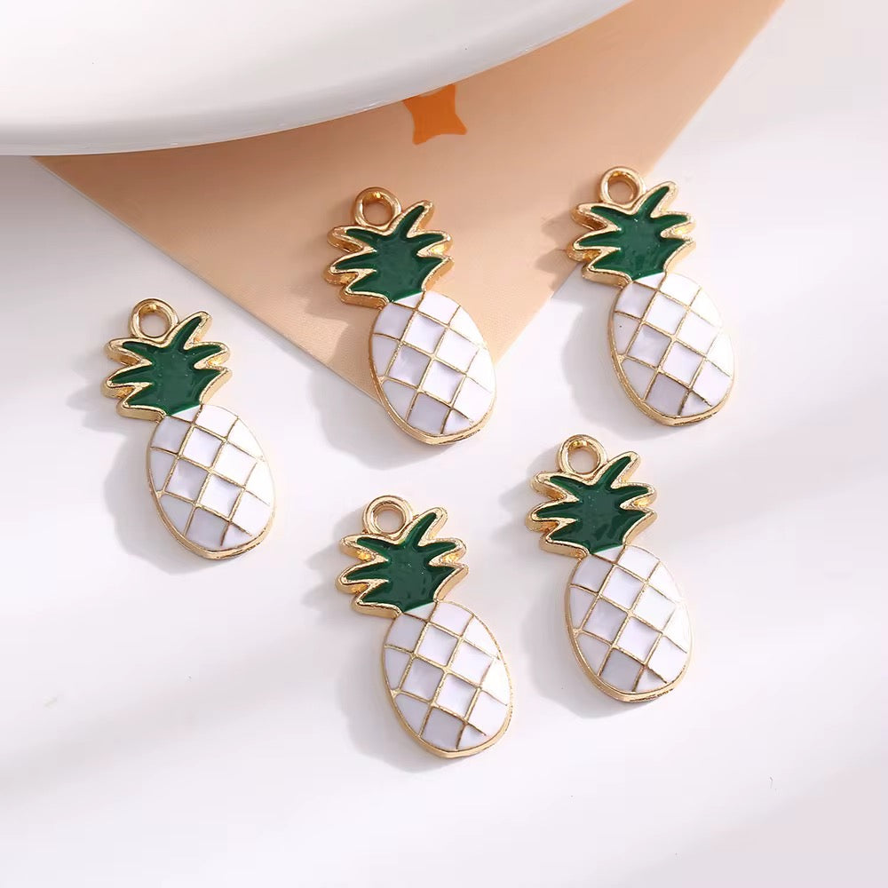 SS 1076 Pineapple Fruit enamel charm ( 1 pc ) High quality shine – Shas