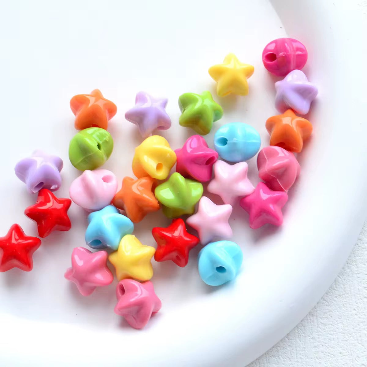 BBB 219 (a) Light Blue Star Bubble 3D Acrylic bead ( 1 pc ) UV Plated ( 13 mm )