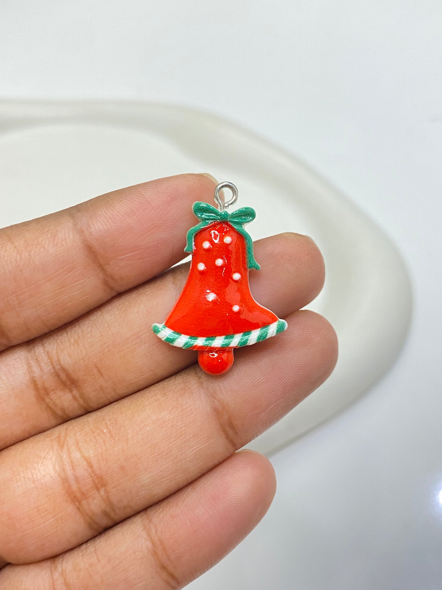 BRC 012 (C) Jingle bell resin charm with hook ( 1 pc )