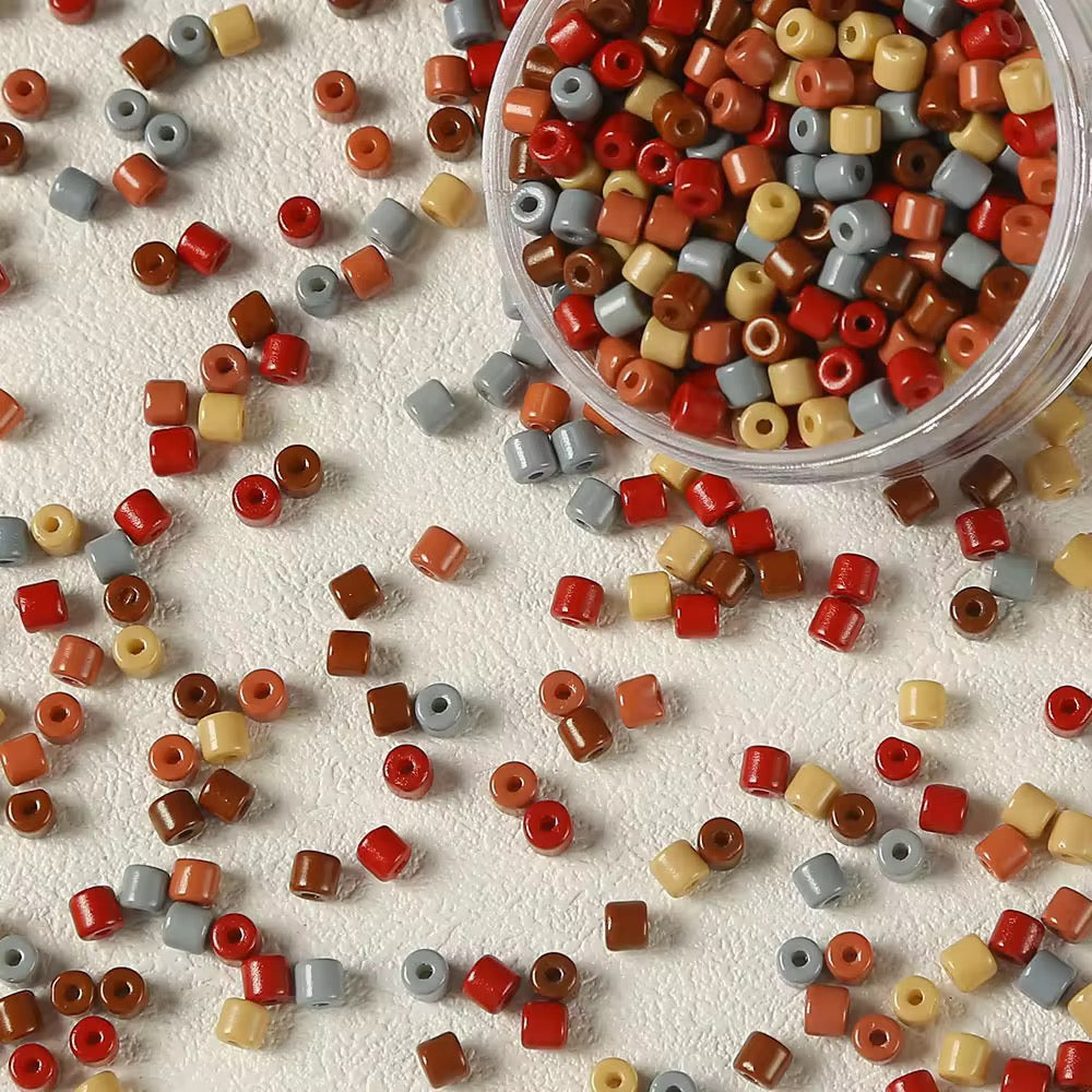 BBB 356 (e) Mixed Czech glass bead ( 10 gm ) Lampwork Bead ( 4 mm )