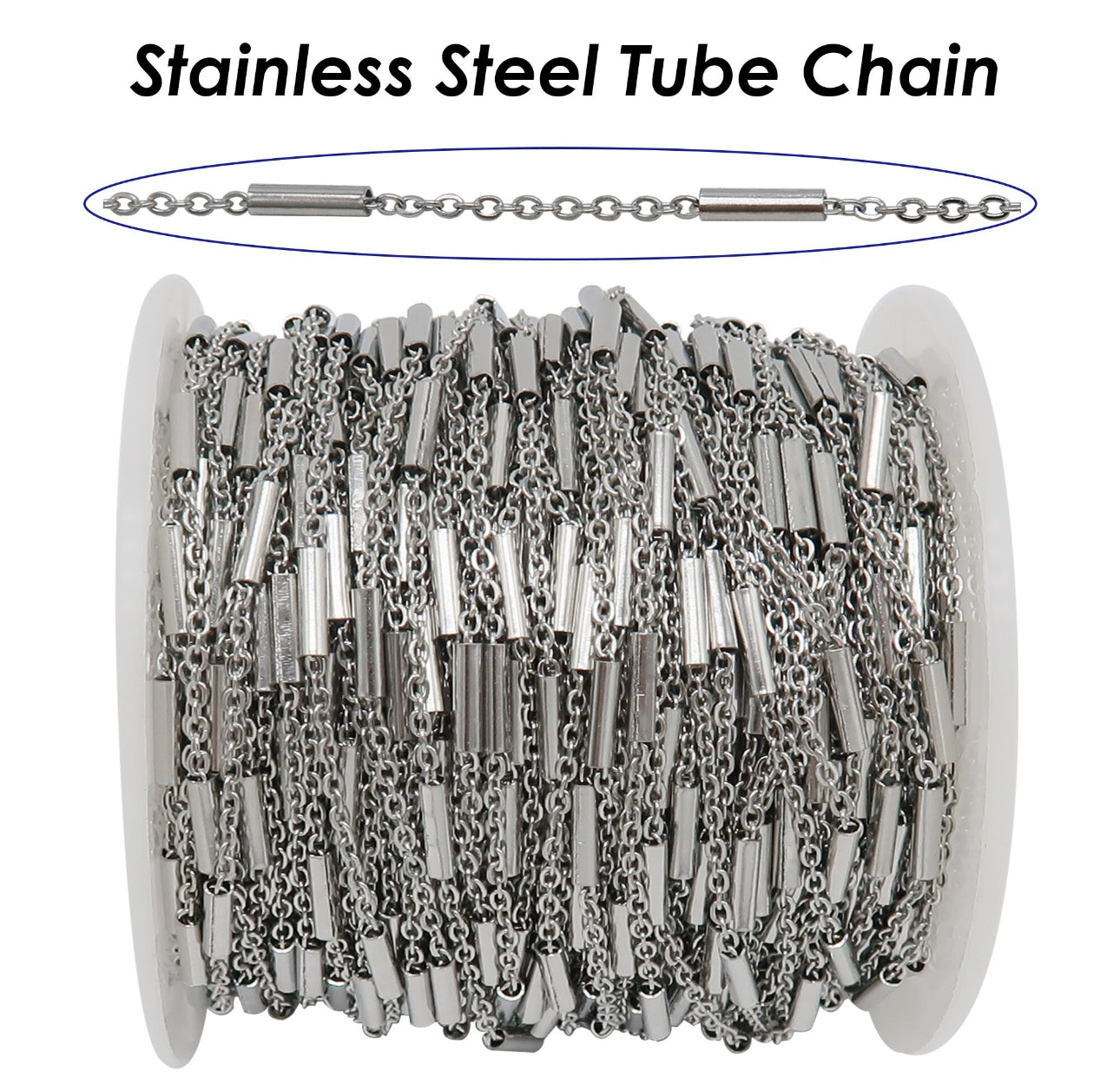Stainless steel tube chain - Anti tarnish