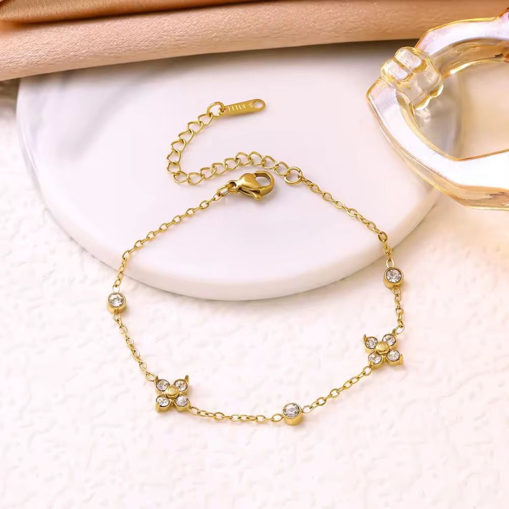 BSJ10E European American cross-bord bracelet - 18k Gold PVD plated 316 stainless steel - Anti tarnish