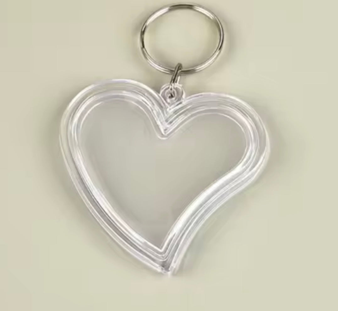 BBB 428 (e) Photo frame with Keyring( 1 pc ) Acrylic ( 5.5*5.5 cm )