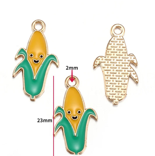 EC 1862 Corn enamel charm ( 1 pc )