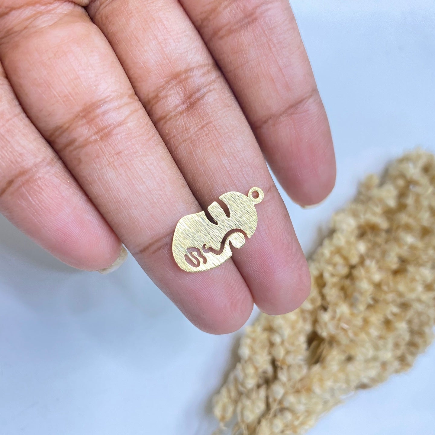 SS 360 Textured face charm