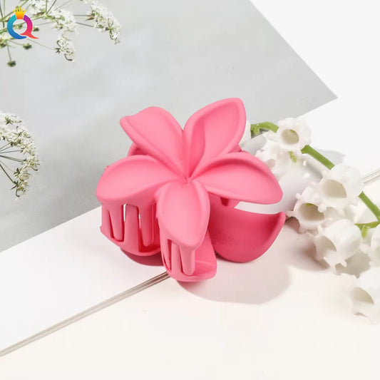 HA 04 (h) Pastel Pink Mini Hawaii Floral Hair Claw Clip ( 1 pc )