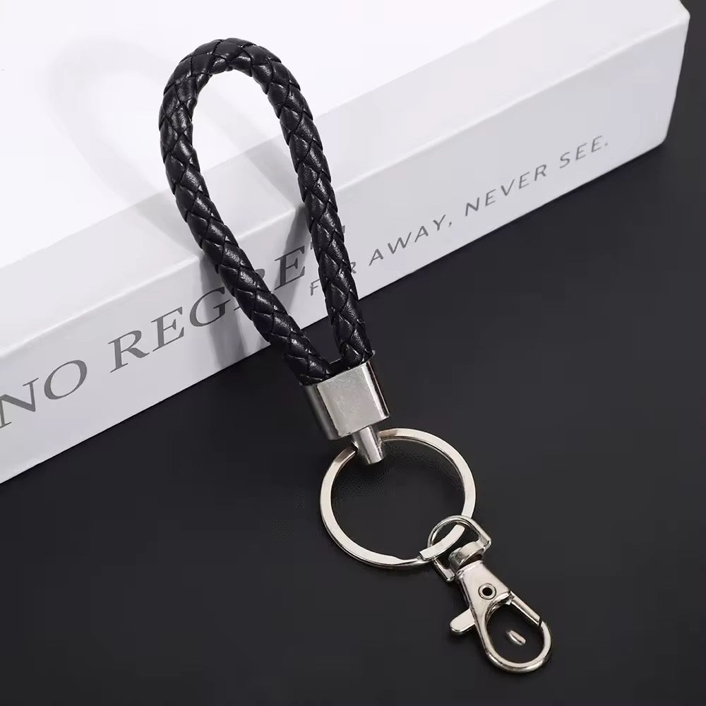 BBB 183 (l) Black Clipper Keychain Vintage Leather - buckle keychain tag with Clasp ( 1 pc )