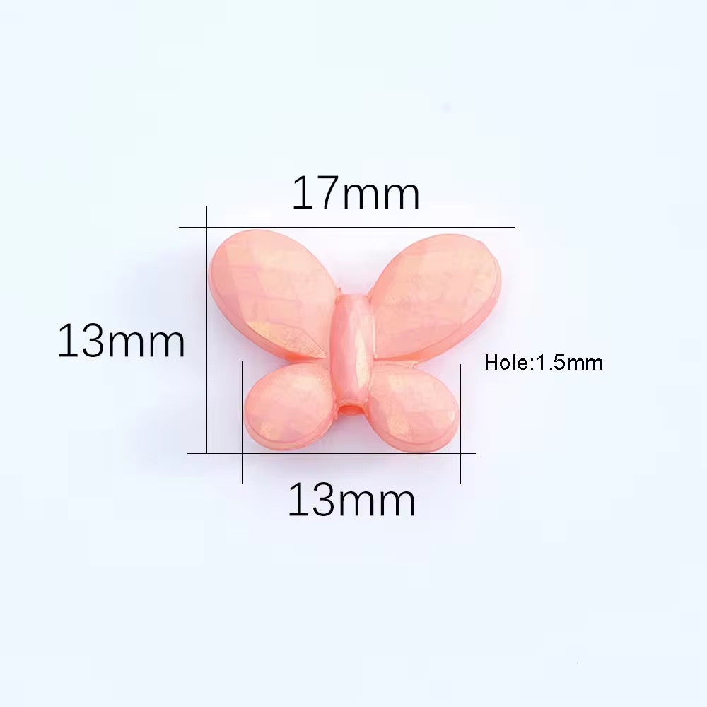 BBB 026 Butterfly luminous Acrylic bead ( 1 pc )