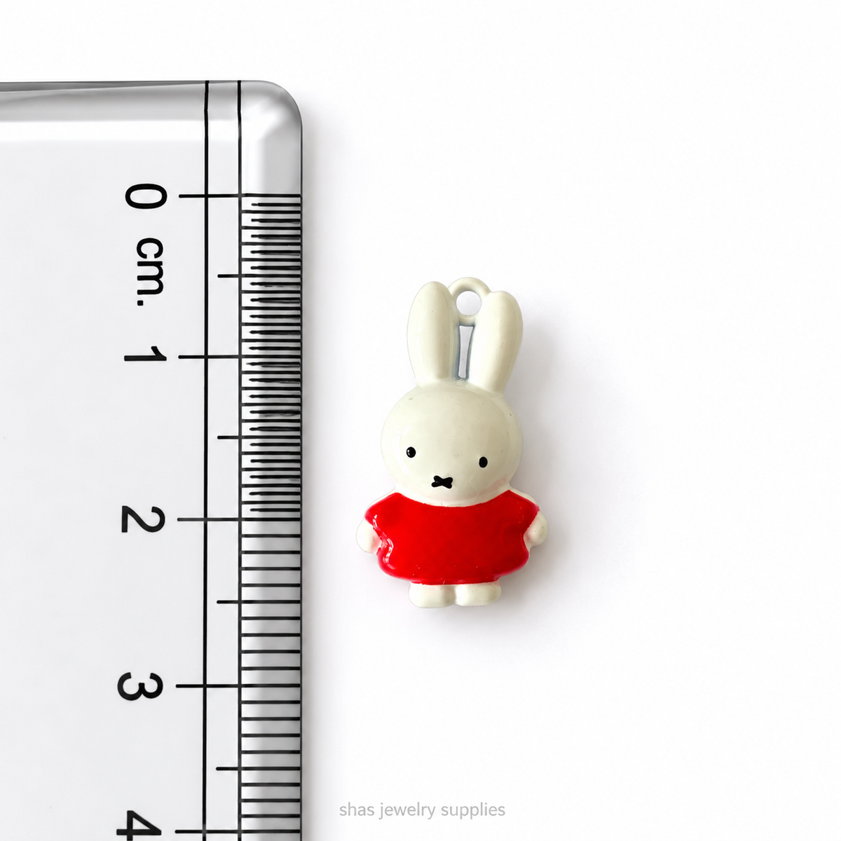 APC04Q Miffy Bunny 3D Charm ( 1 PC ) Premium Alloy Printed