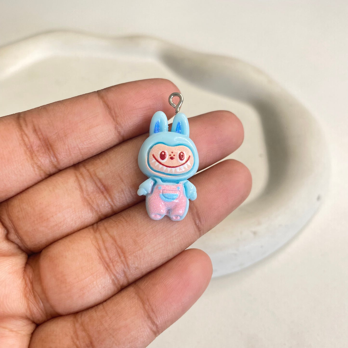 BBB 288 (a) Labubu Cartoon Resin charm ( 1 pc ) with Hook ( 30:15 mm )