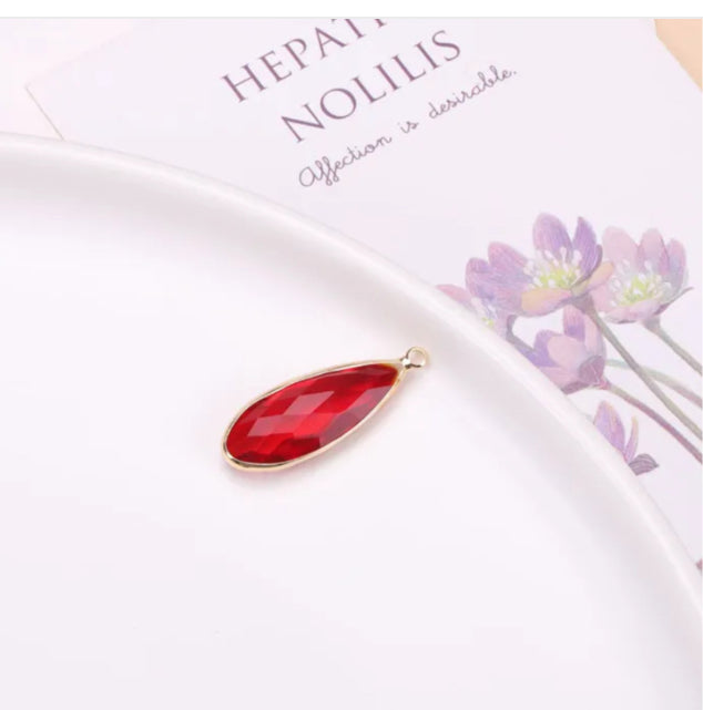 SS 406 red glass drop chram