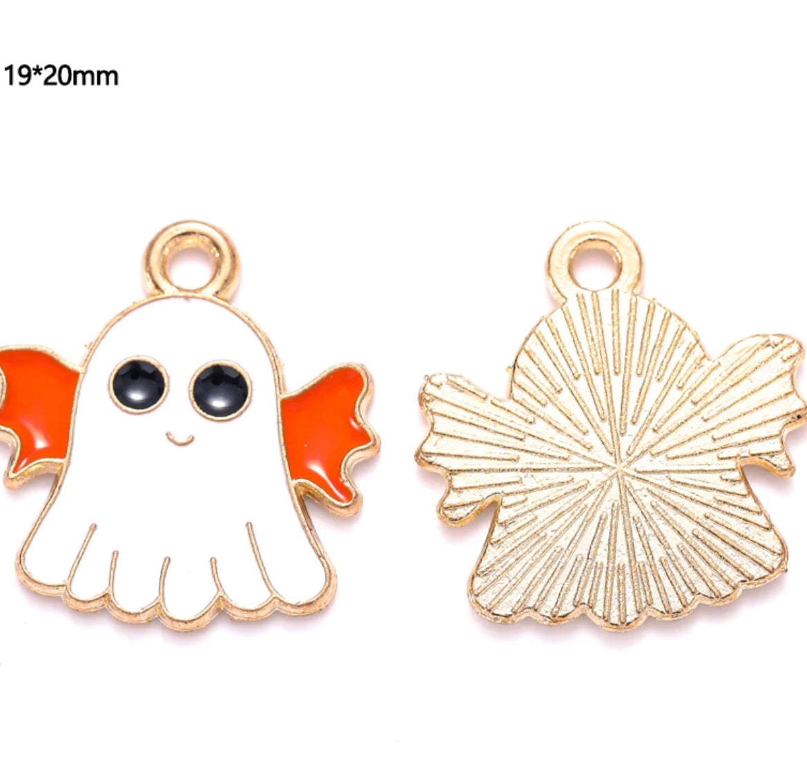 EC 1866 Ghost Halloween enamel charm ( 1 pc )