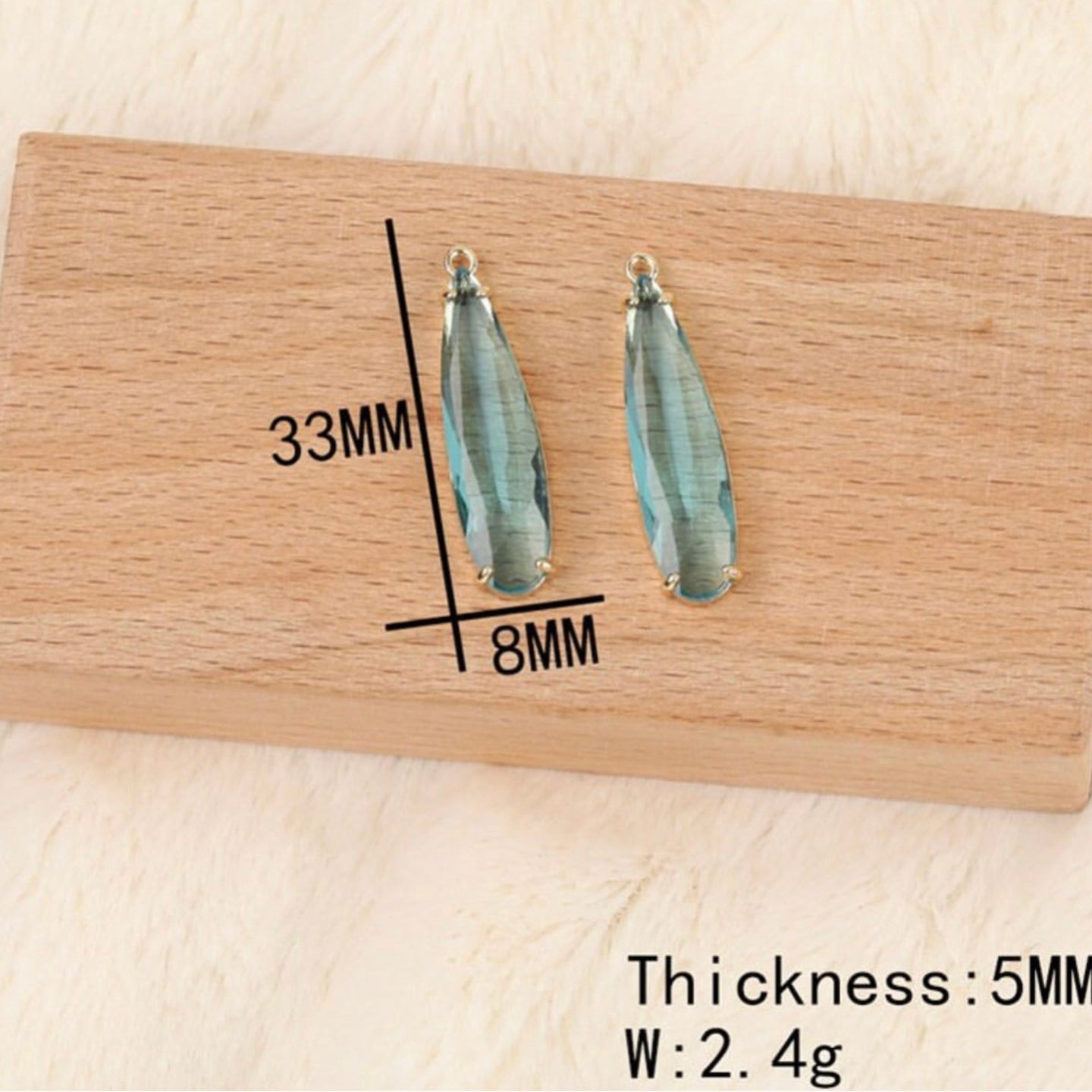 SS 491 BLUE CZ PENDANT