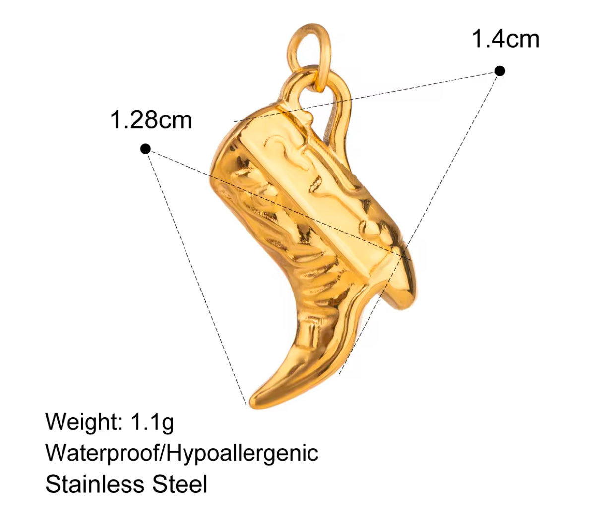 SS 2049 Shoe Stainless steel charm ( 1 pc ) Anti tarnish