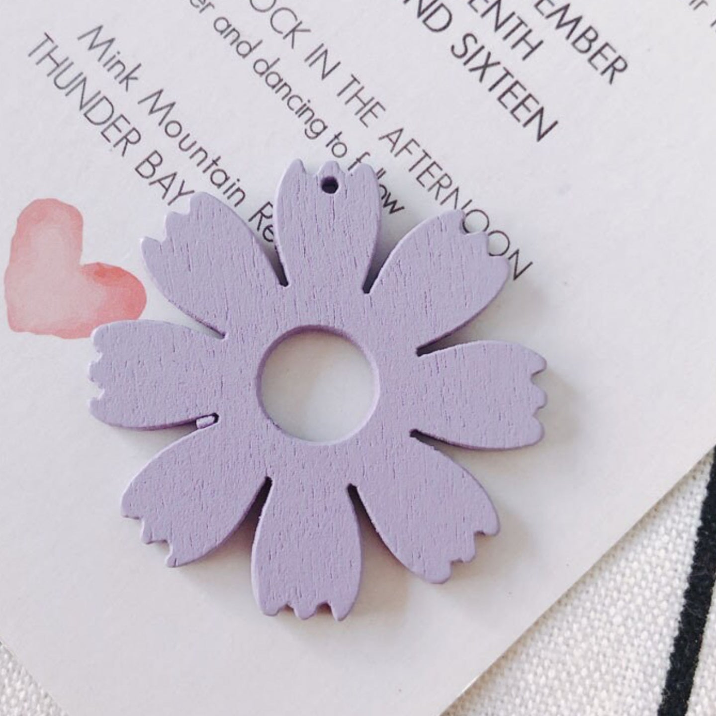 BBB 196 (B) purple wood flower (1PC)
