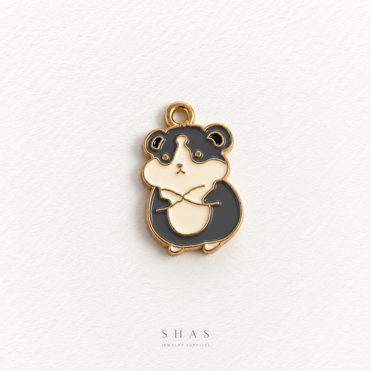 EC09R Cute Hamster Enamel Charm ( 1 pc ) High Quality Shine