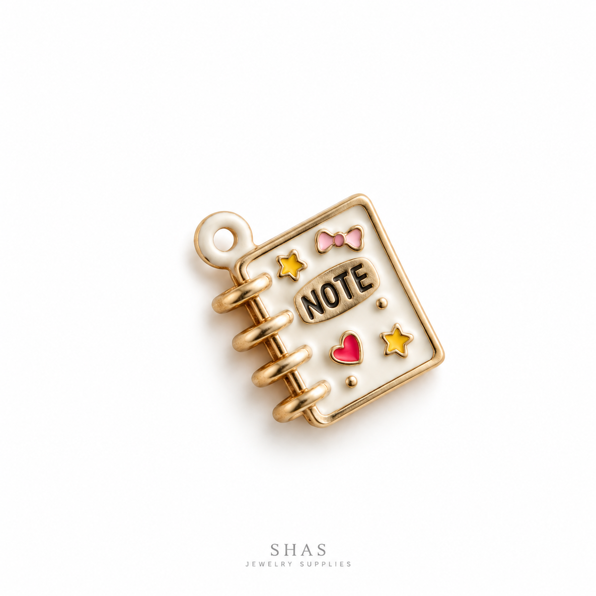 PC07U White Note 3D Charm ( 1 pc ) Premium Collectible