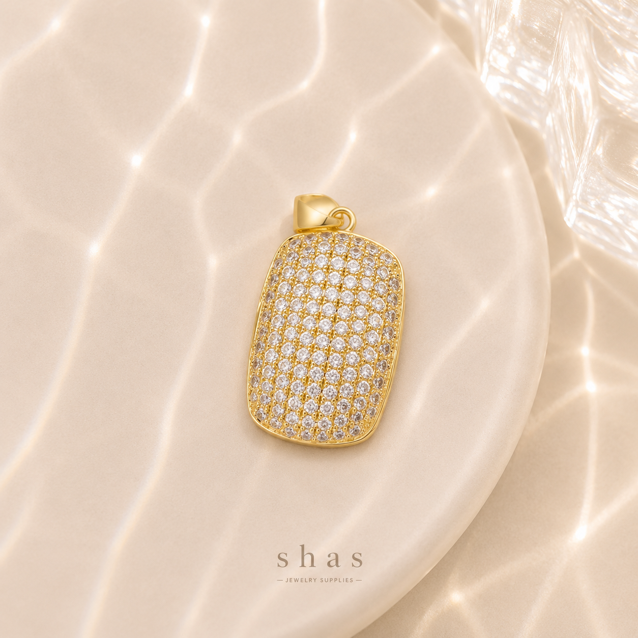 GPC16L Zircon Portrait Photo Locket ( 1 PC ) 14k gold plated