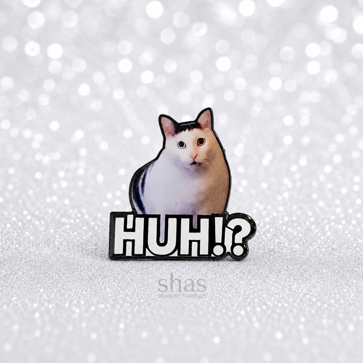 PK 155 Huh Cat Enamel Pin Badge ( 1 pc ) Imported Premium Quality