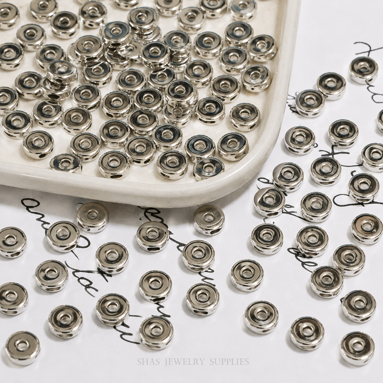 AB09F Metallic Chunky Loose Silver Acrylic Bead ( 1 pc )