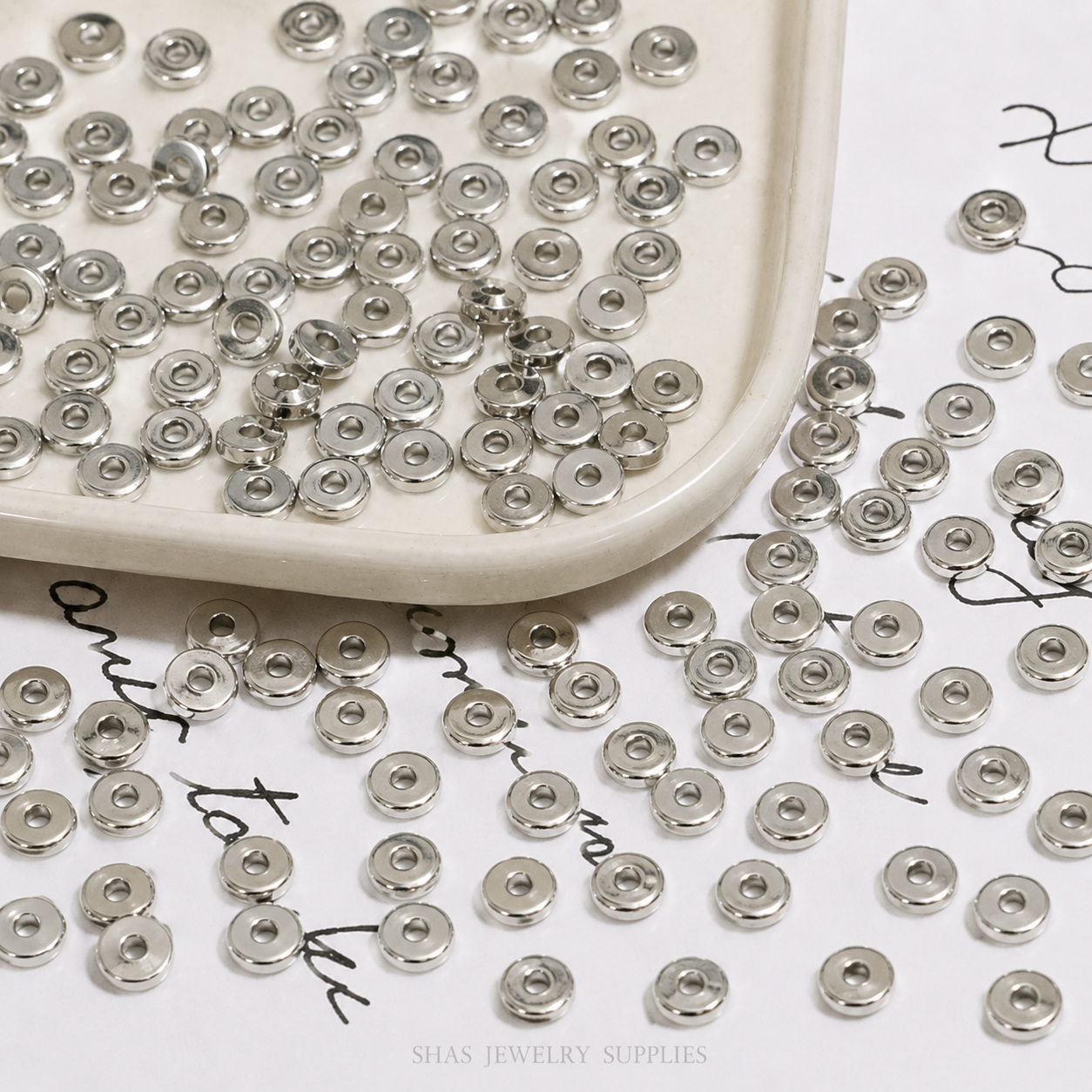 AB09G Metallic Chunky Loose Silver Acrylic Bead ( 1 pc )