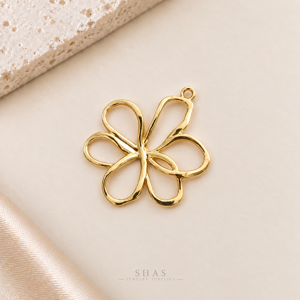 GPB11 Floral Bezel ( 1 pc ) 18k Gold