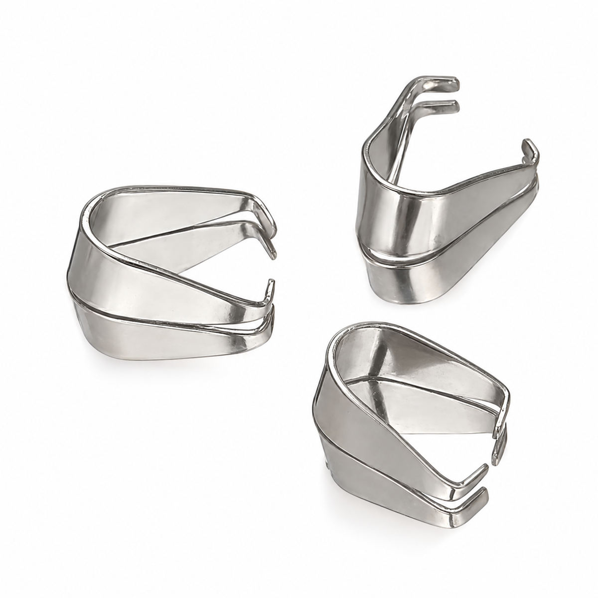 ES31 Pinch Clasp Silver ( 1 pc ) PVD Plated