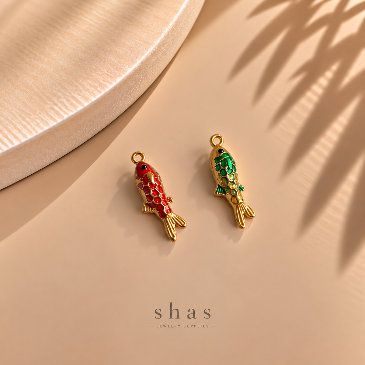 SC21R Fish Dripping Oil Charm ( 1 pc ) PVD Plated