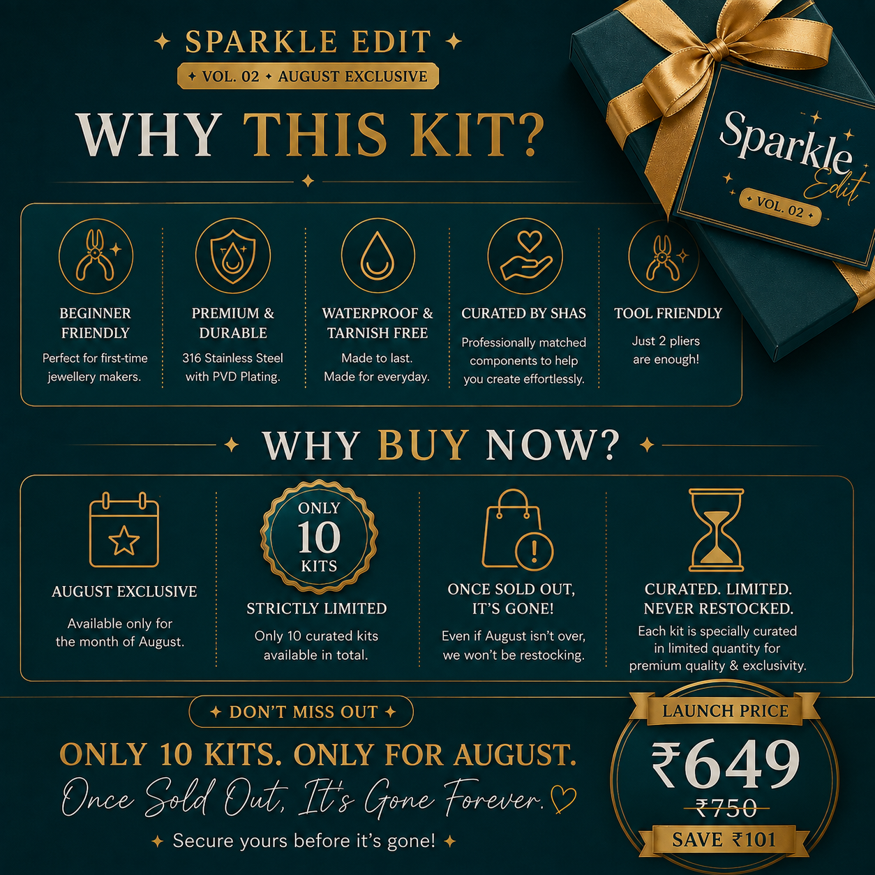 Sparkle Edit™ Vol. 02 – Festive Starter Kit | DIY Jewelry Making Kit