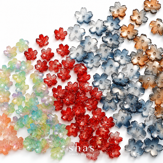GB05A Cherry Blossom Glass Bead ( 1 pc ) Lampwork Bead