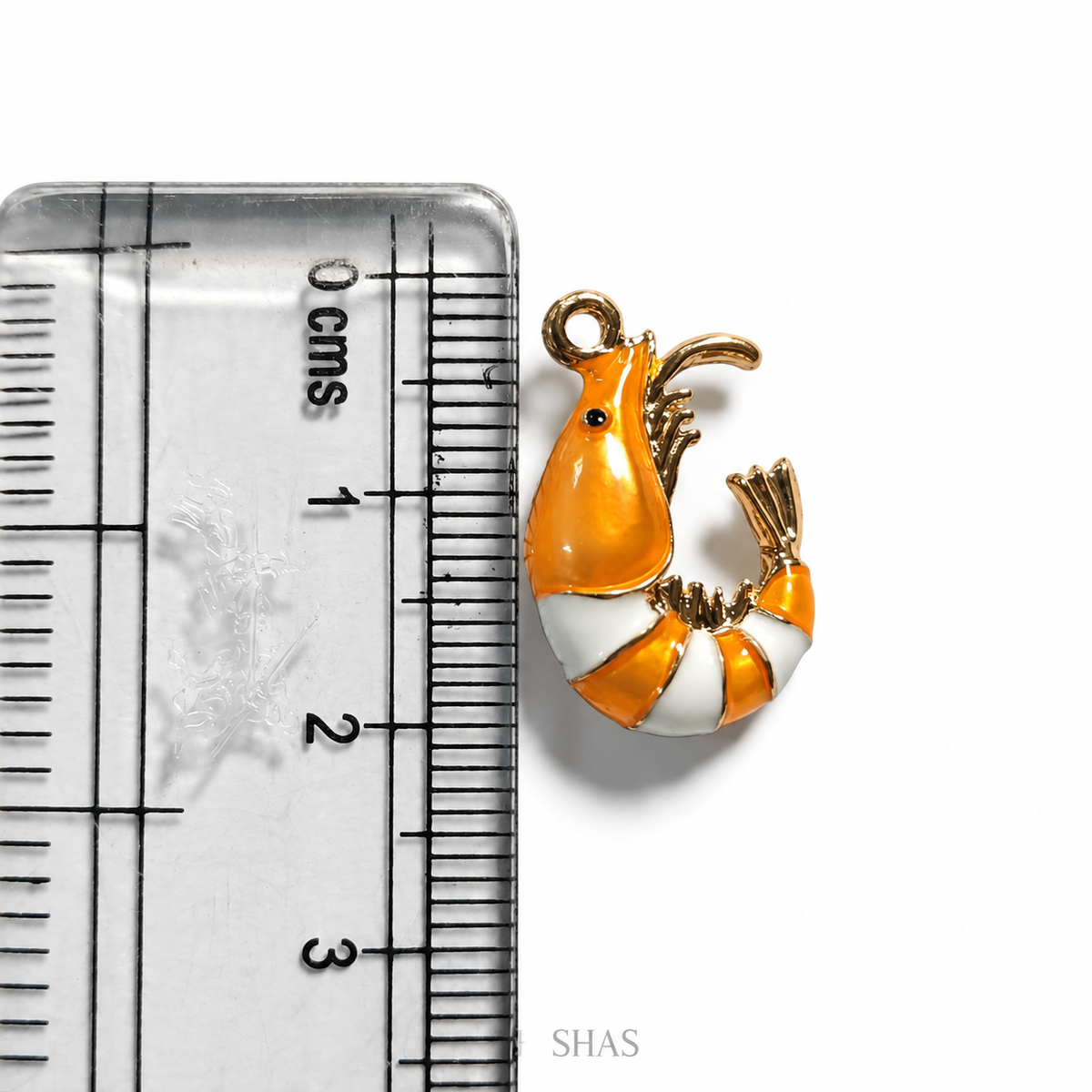PC05K Sea Shrimp 3D Enamel Charm ( 1 pc ) Premium Collectible
