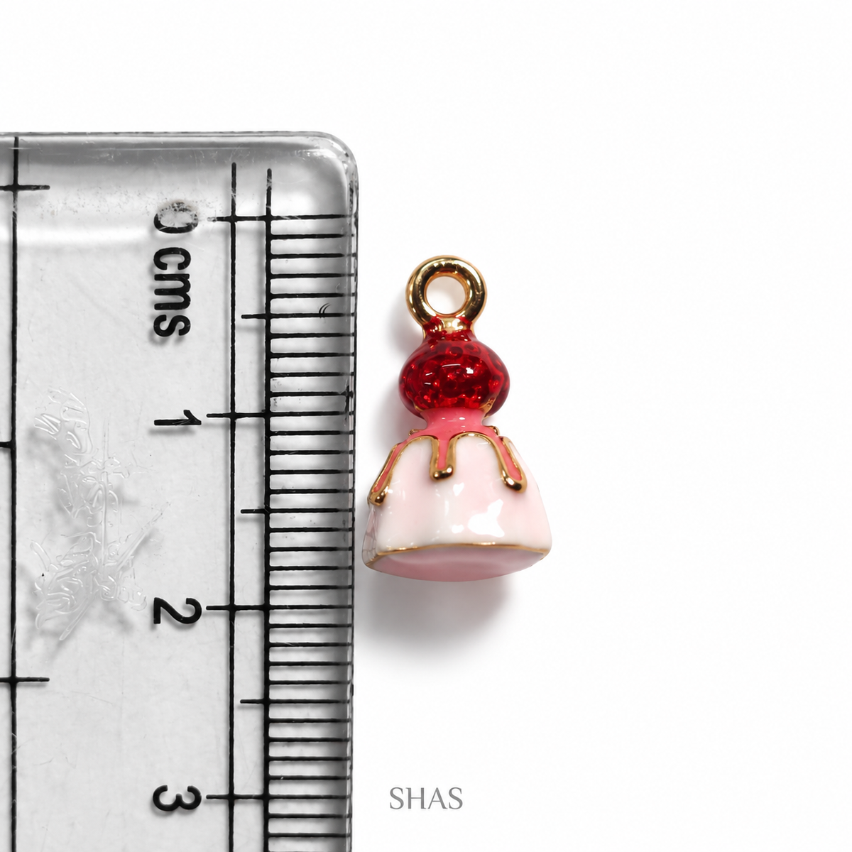 PC05U Strawberry Cake 3D Enamel Charm ( 1 pc ) Premium Collectible