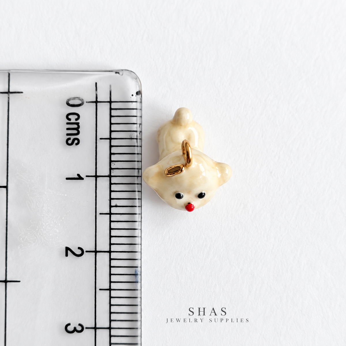 PC06S Cute Dog 3D Enamel Charm ( 1 pc ) Premium Collectible