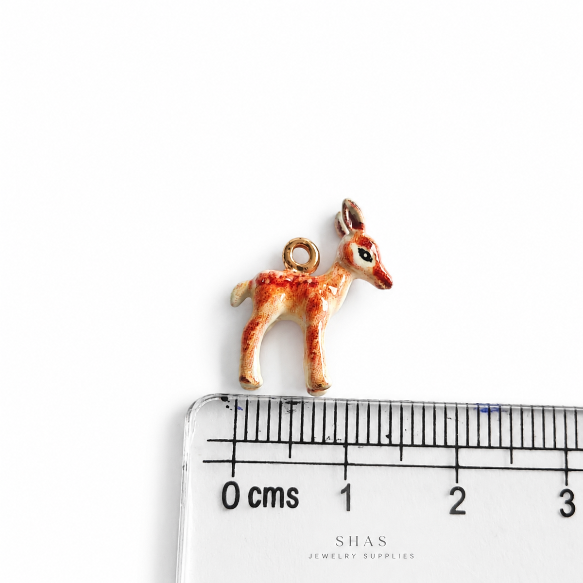 PC06E Deer 3D Enamel Charm ( 1 pc ) Premium Collectible