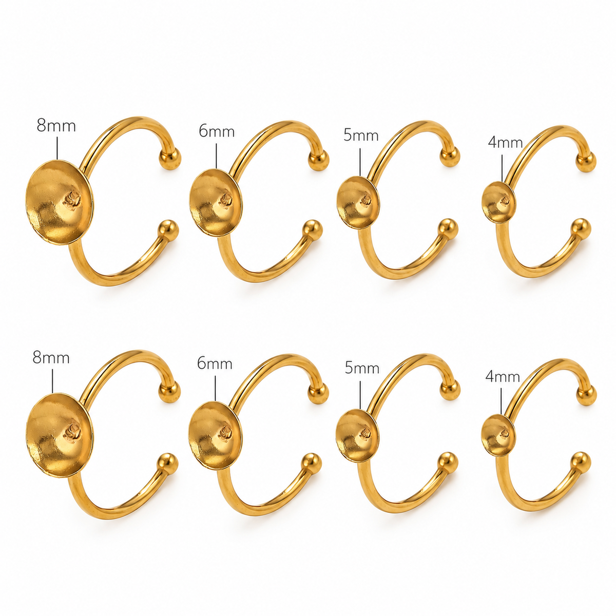 ES05 Bezel Ring 18k Gold ( 1 pc ) PVD Plated
