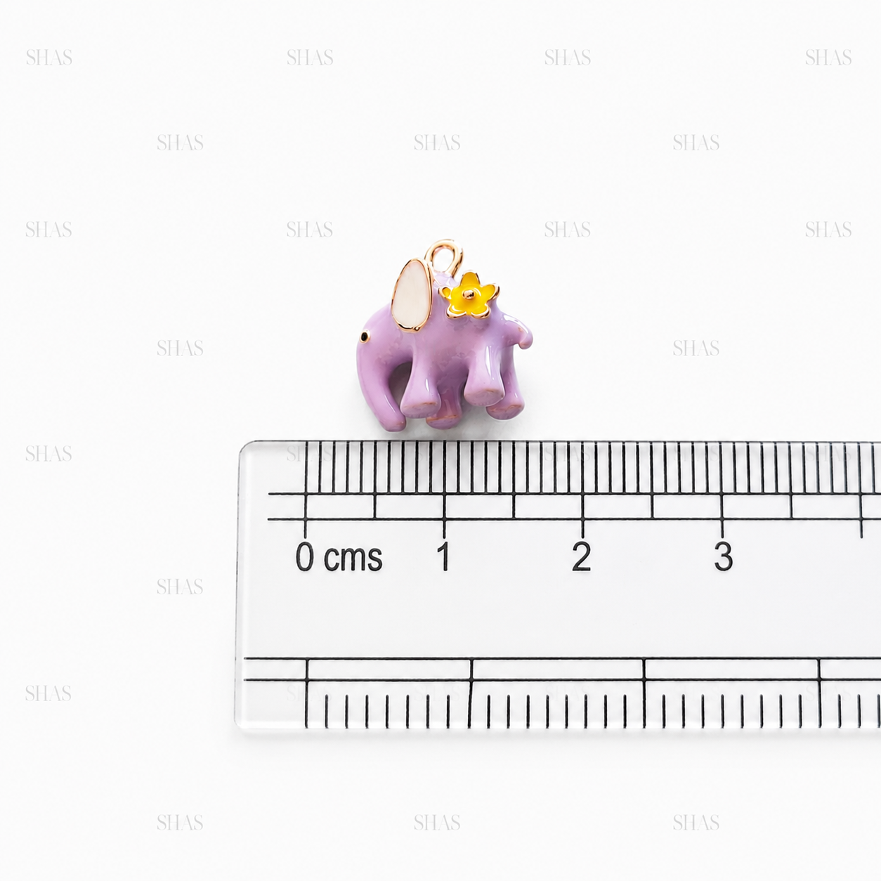 PC04P Purple Elephant 3D Enamel Charm ( 1 pc ) Premium Collectible | Anti tarnish