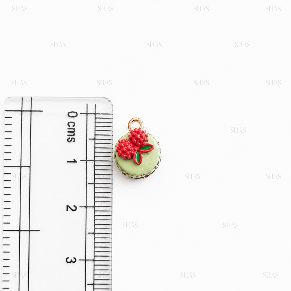 PC04Q Matcha Macaron 3D Enamel Charm ( 1 pc ) Premium Collectible | Anti tarnish