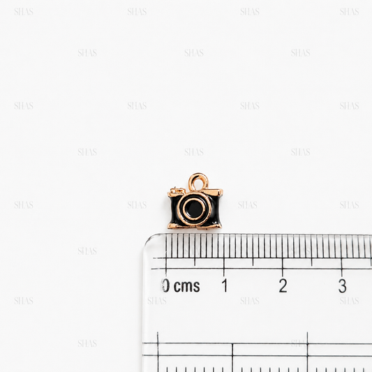 PC04V Black Camera 3D Enamel Charm ( 1 pc ) Premium Collectible