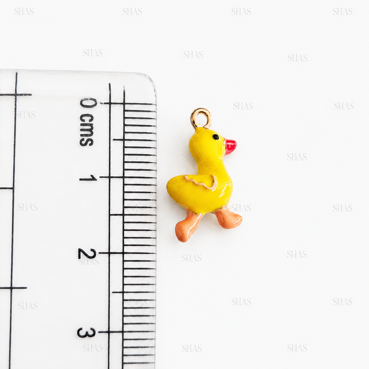 PC04W Cute Ducky 3D Enamel Charm ( 1 pc ) Premium Collectible | Anti tarnish